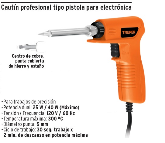 Cautín 48 W profesional para electrónica con estación, Accesorios De  Cautines, 101398