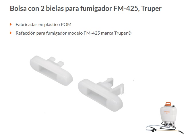Abrazadera de plástico completa para fumigadora FM-425